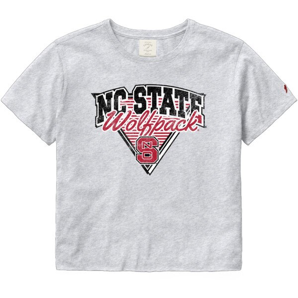 Ash Grey Ladies Crop Tee - Triangle